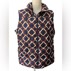Lands End XL puffer & quilted vest, Polyester. 80% down,20% feather. Like new.